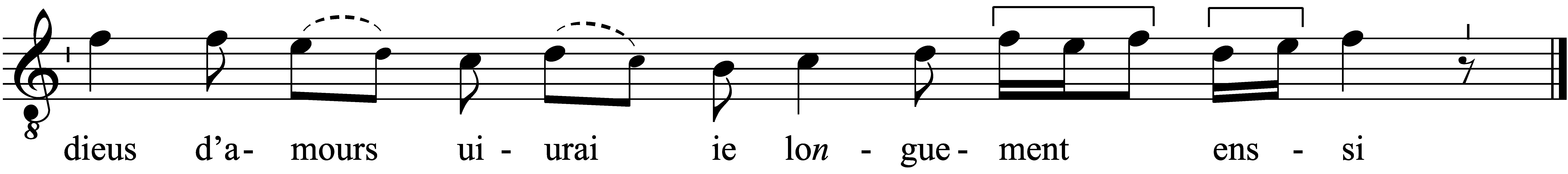 Refrain musical notation